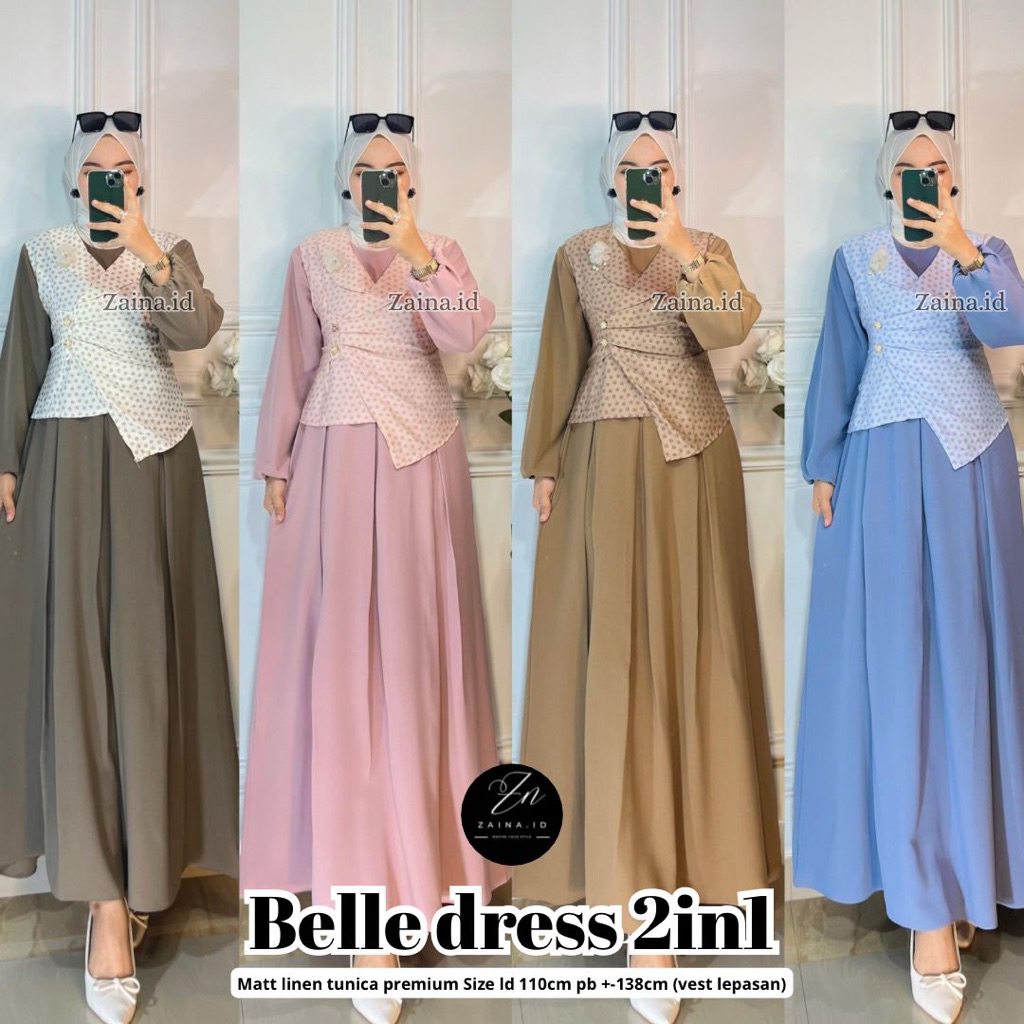 BELLE MONALISA URSULA DRESS CALVINA SAFINA RASYA • SALSA SET JILBAB • MIRANDA DRESS • ZAINA.ID • dre