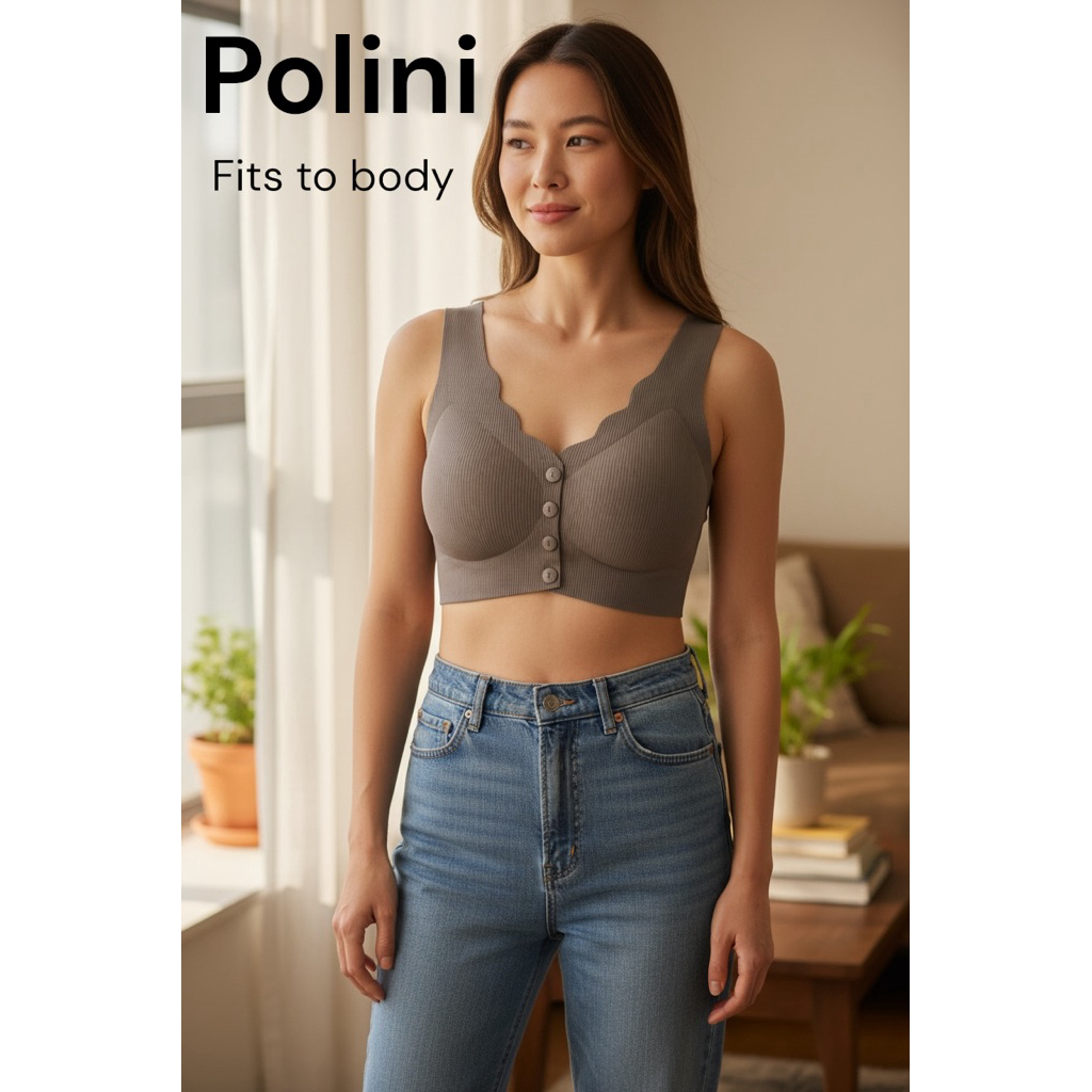 BH Polini Kancing Depan Seamless