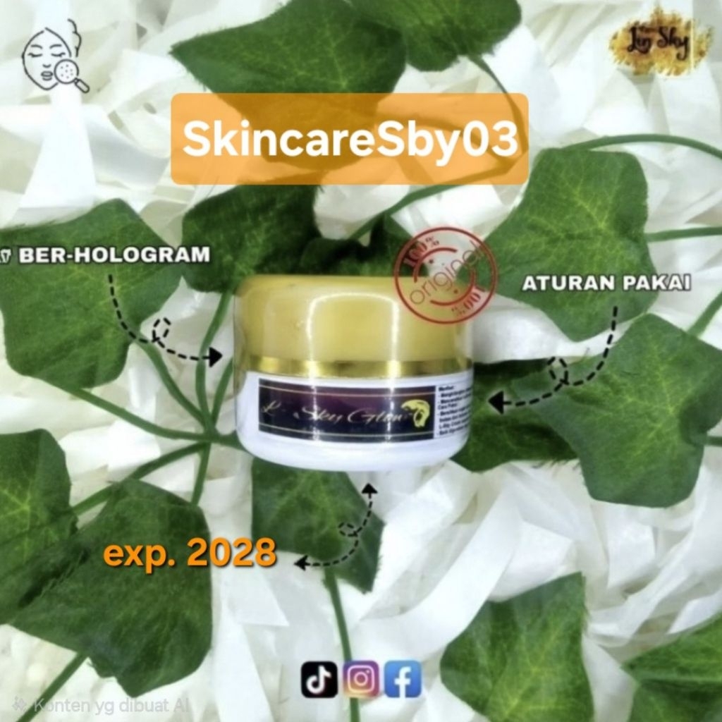 CREAM LINSKY / LSKY GLOW ORI / LOGO - L / KEMASAN BARU exp. 2028