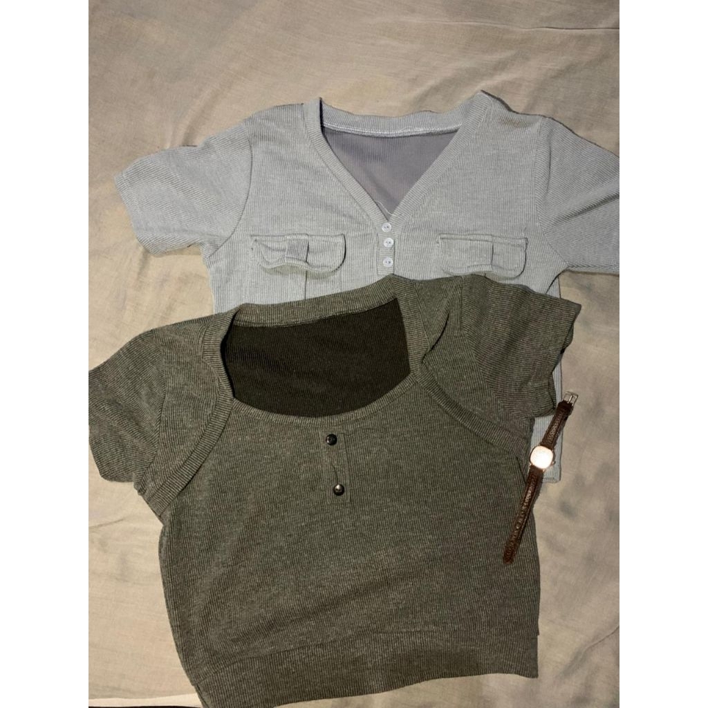 atasan crop wanita kekinian