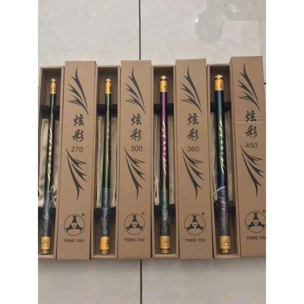 JORAN TEGEK RUAS PENDEK CARBON THREEFISH XUANCAI 270 300 360 450 RUAS 38 CM - 300