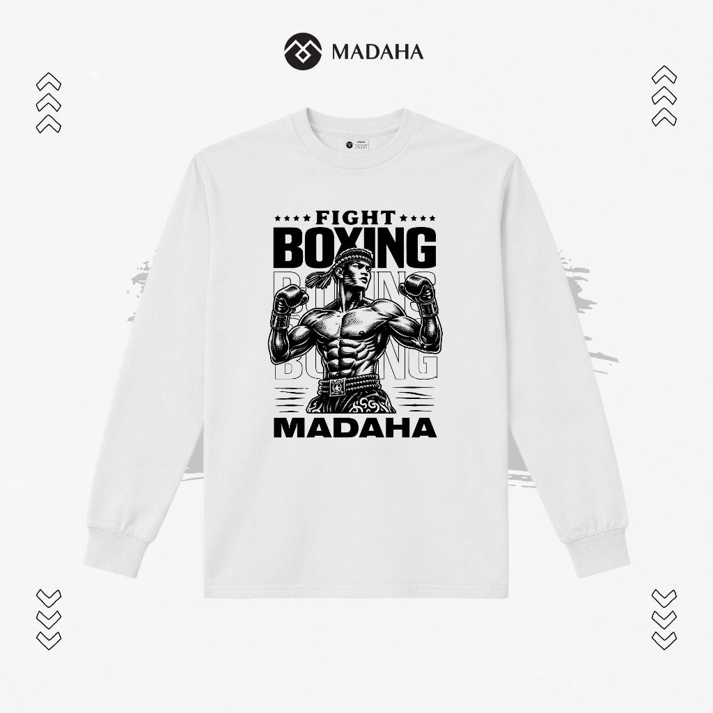 Madaha Kaos Baju Lengan Panjang Kickboxing Iron Fist