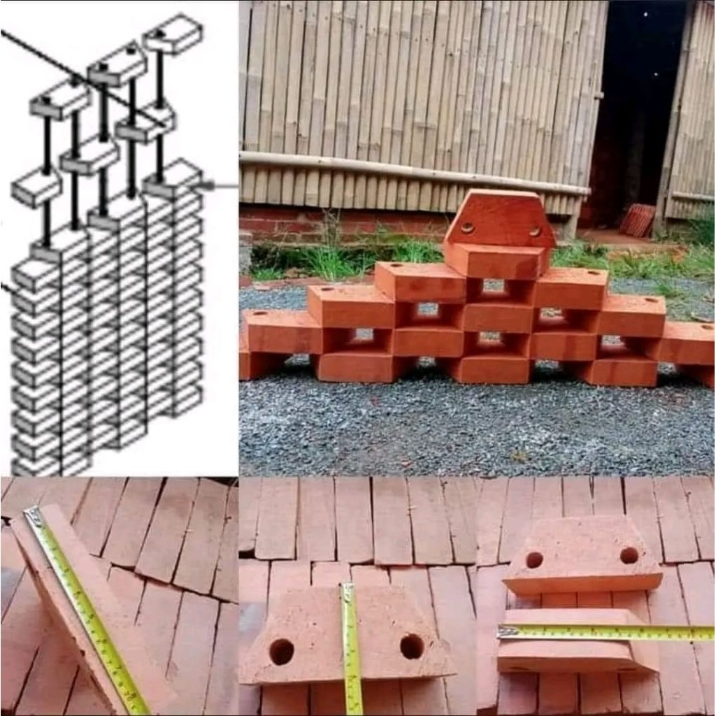 Bata Expose Travesium Natural - Bata Bakar Merah - Roster beton - Dekorasi Dinding Ventilasi Fasad