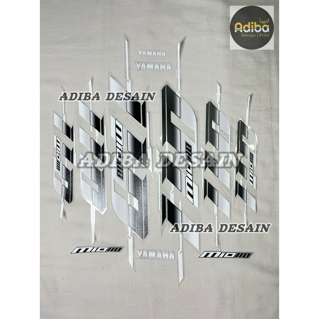 Striping mio vietnam hitam transparan uv maxdecal - stiker motor mio vietnam transparan maxdecal