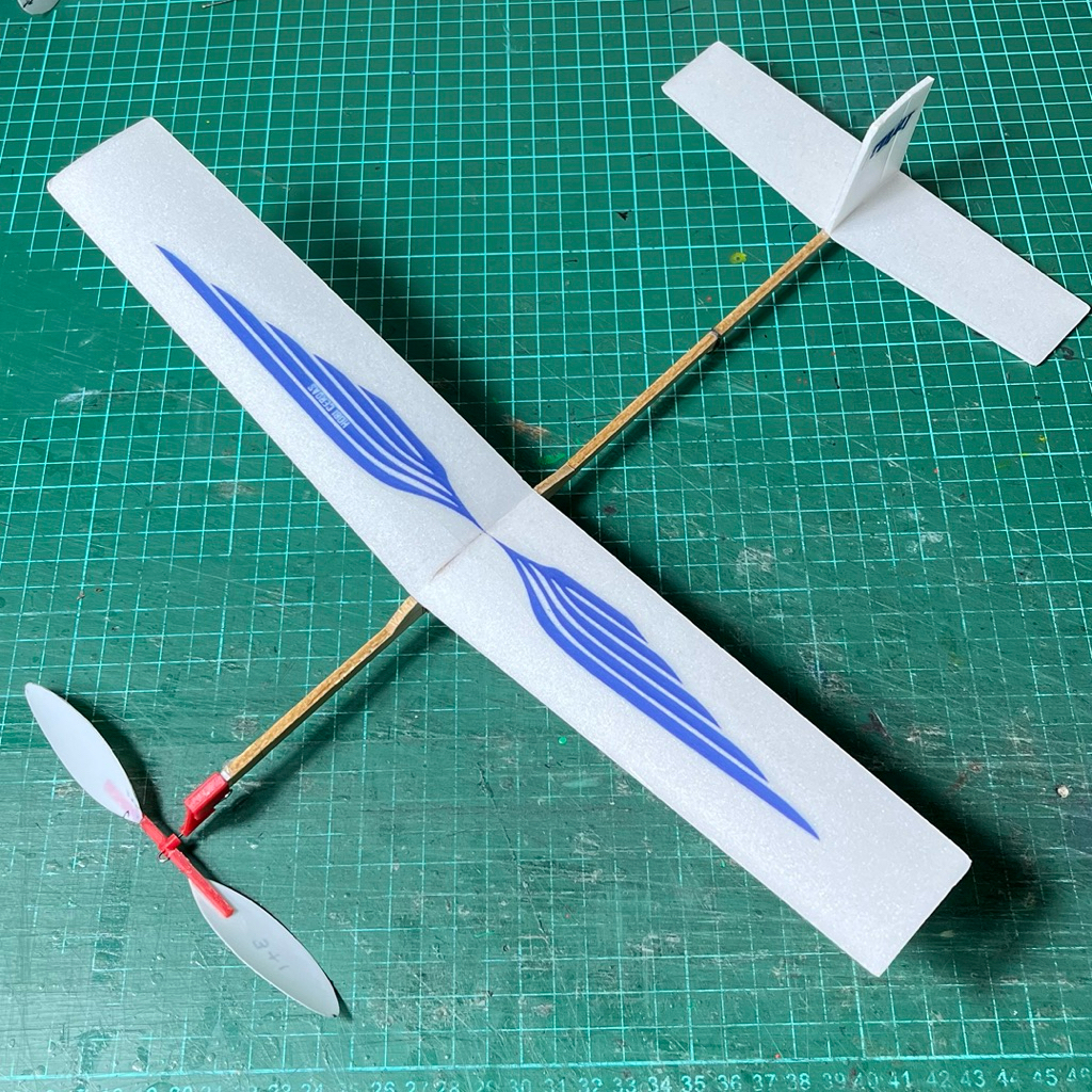 Kit Pesawat Tenaga Karet Cobalt Baling-Baling 3D Print