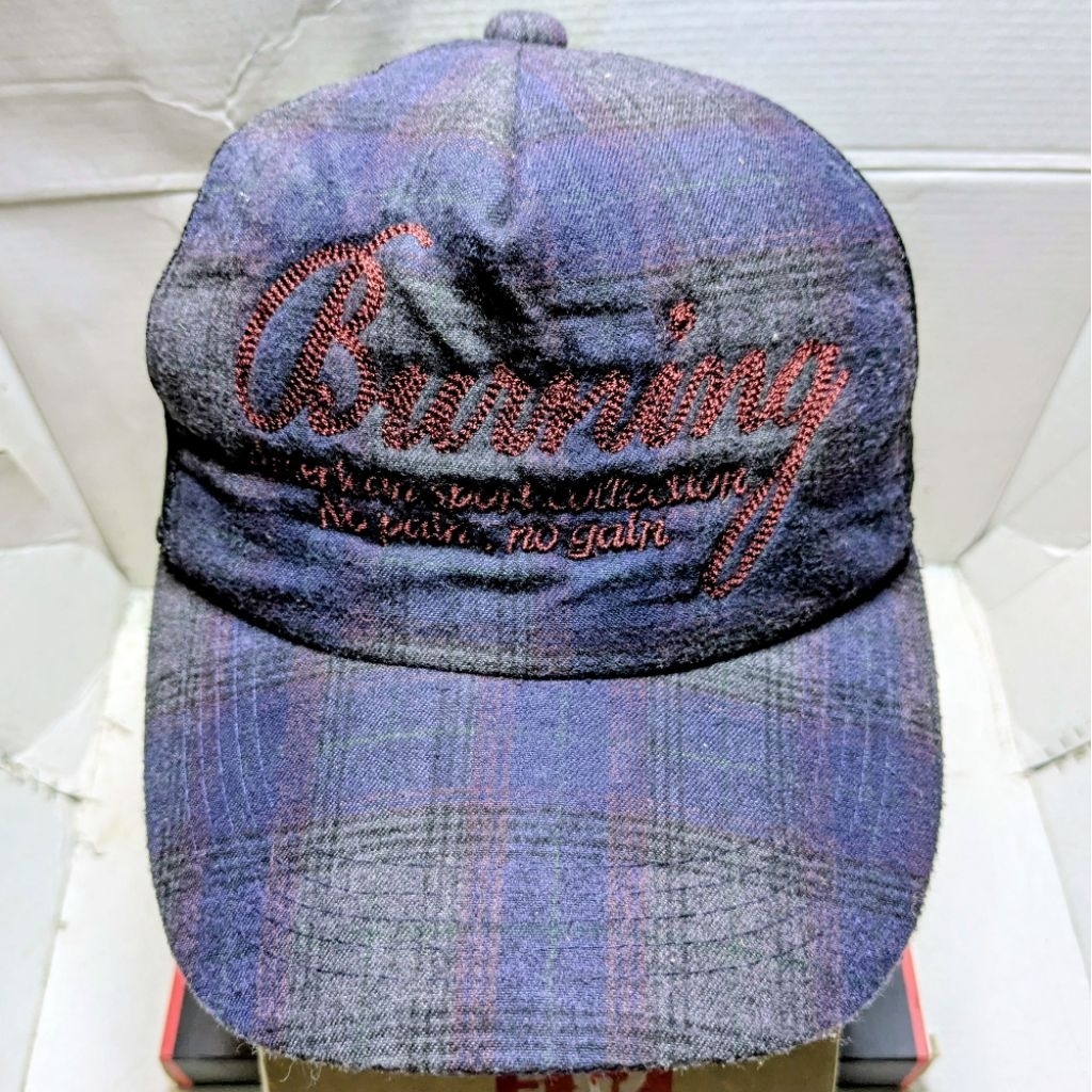 Topi Trucker Tartan Branded Ikko Original Second Preloved
