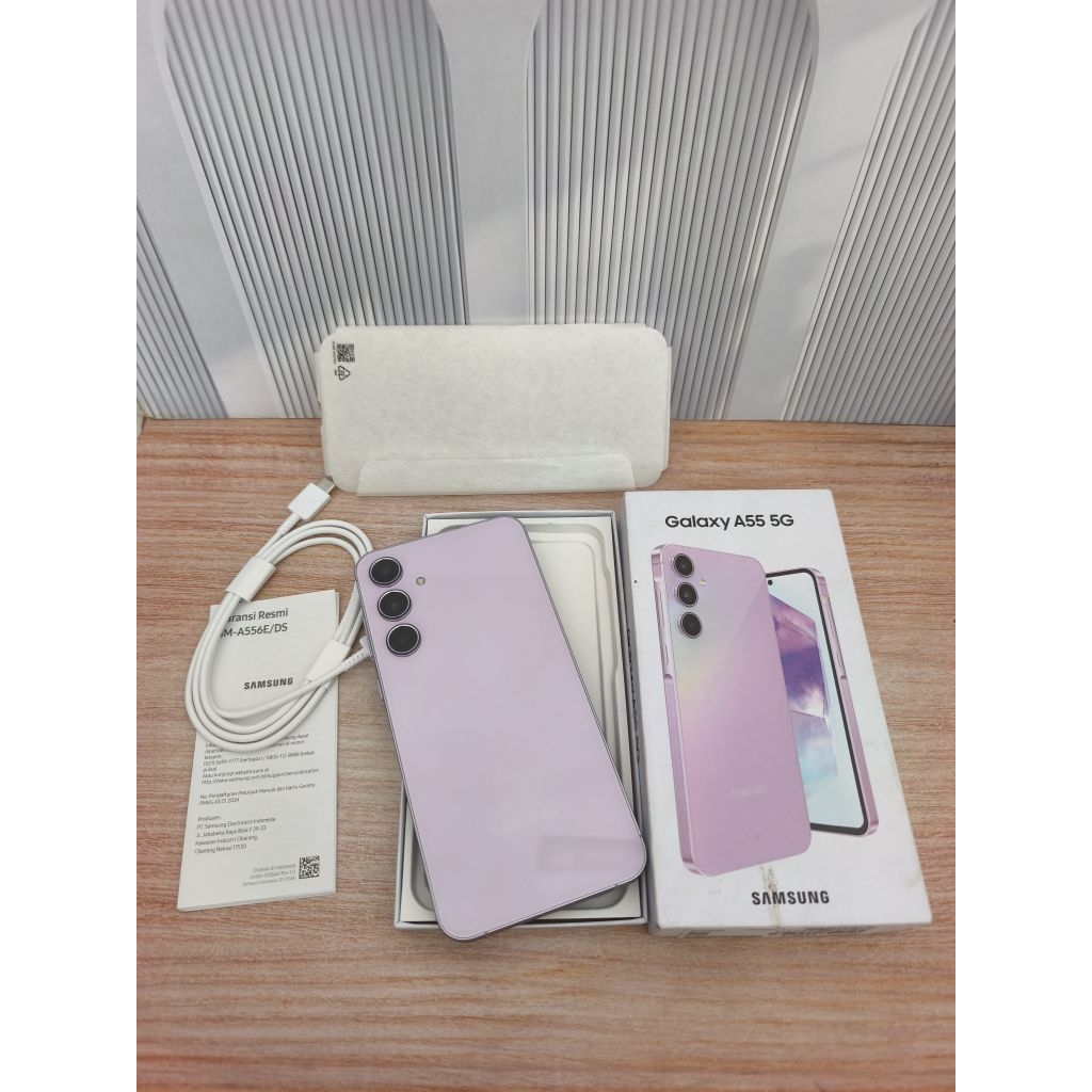SAMSUNG GALAXY A55 5G 12/256 RESMI SEIN SECOND LIKE NEW