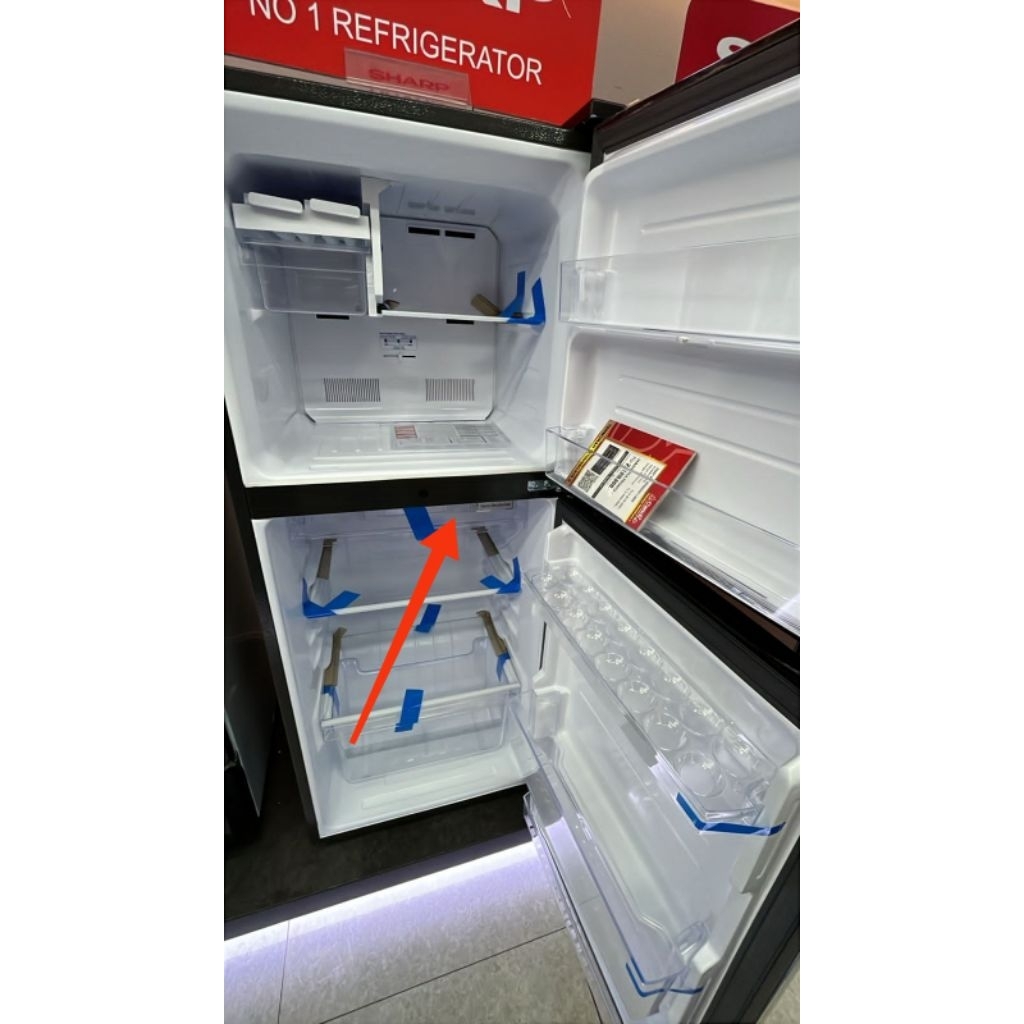 TUTUP RAK CHILER KULKAS SHARP 2 PINTU ORIGINAL SJ-236 /  SJ-316