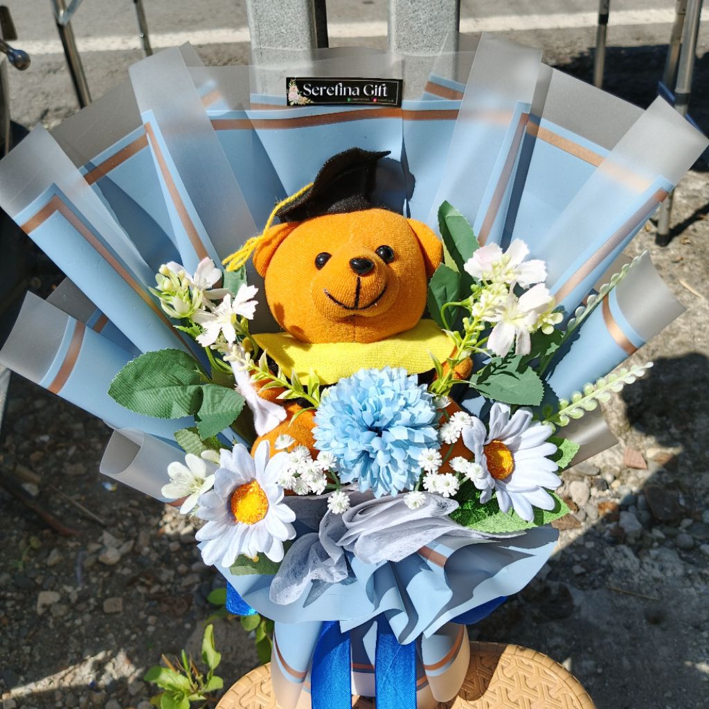 BUCKET WISUDA BUCKET BONEKA WISUDA BUNGA ARTIFICIAL