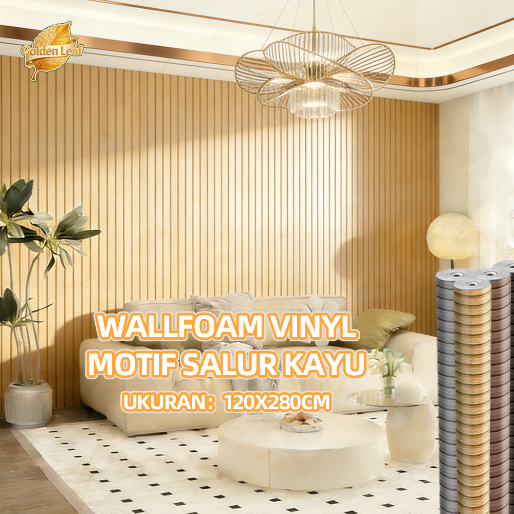 Wallpaper Vinyl Foam Roll Motif Elegan Modern – Wallpaper Dinding Rumah Minimalis Ukuran 1,2x2,8m