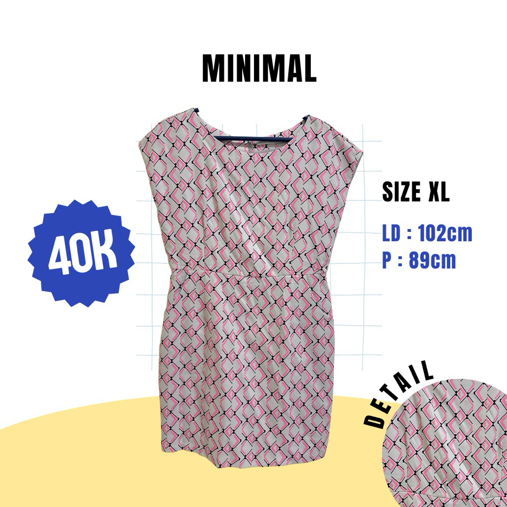 Dress MINIMAL / Dress Wanita Preloved
