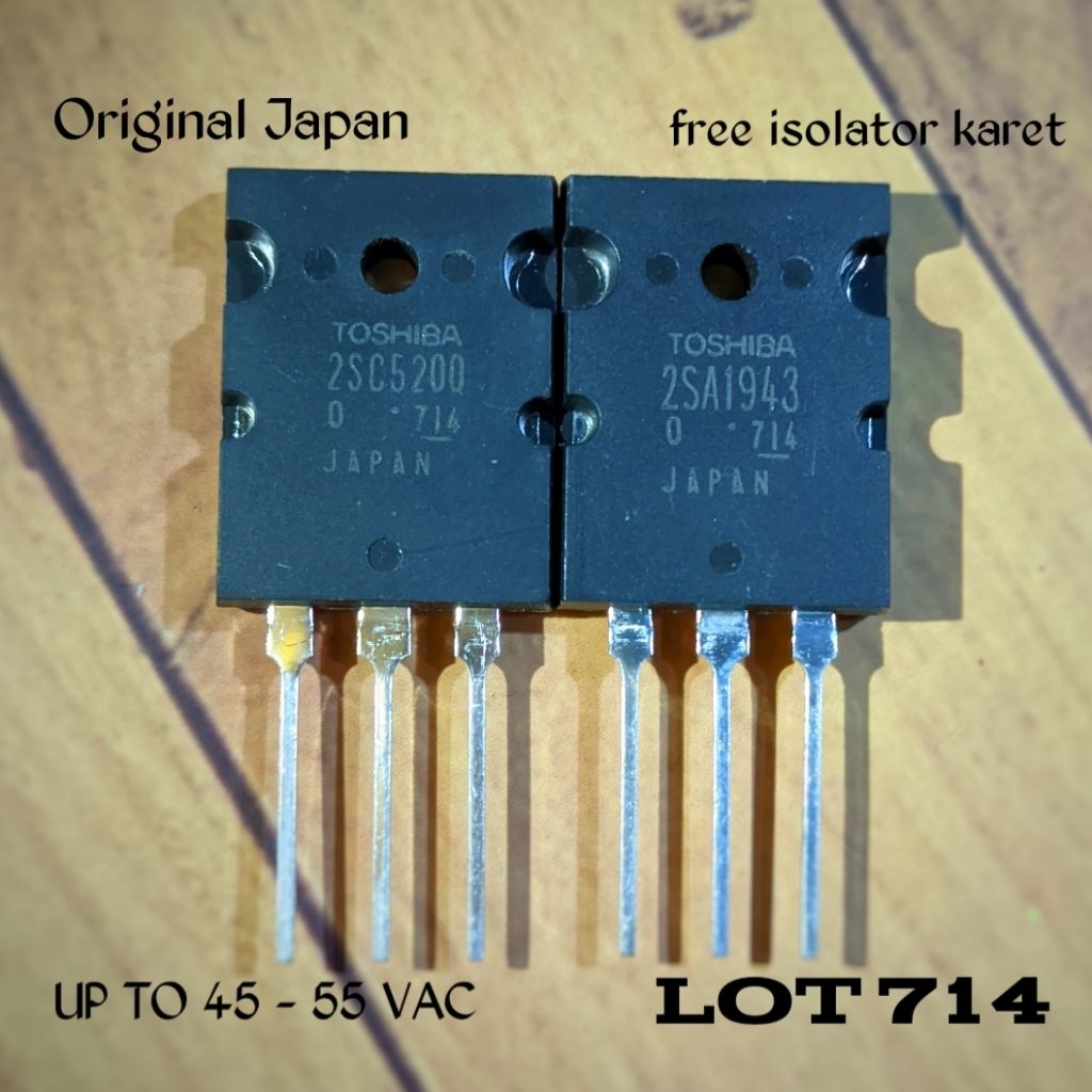Transistor Toshiba 2SC520 2SA1943 Lot 714 Original Japan Free Isolator Karet Transistor Final Toshib