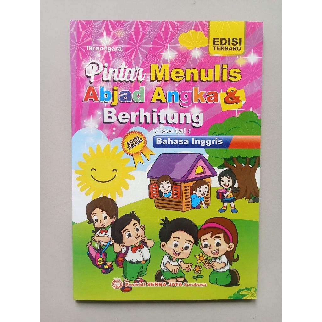 buku pintar menulis abjad. angka dan berhitung anak