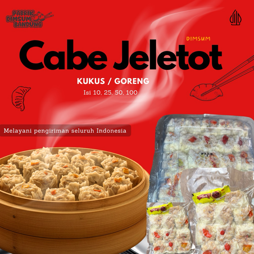 DIMSUM CABE JELETOT ISI 50PCS / BANDUNG / HALAL / MURAH