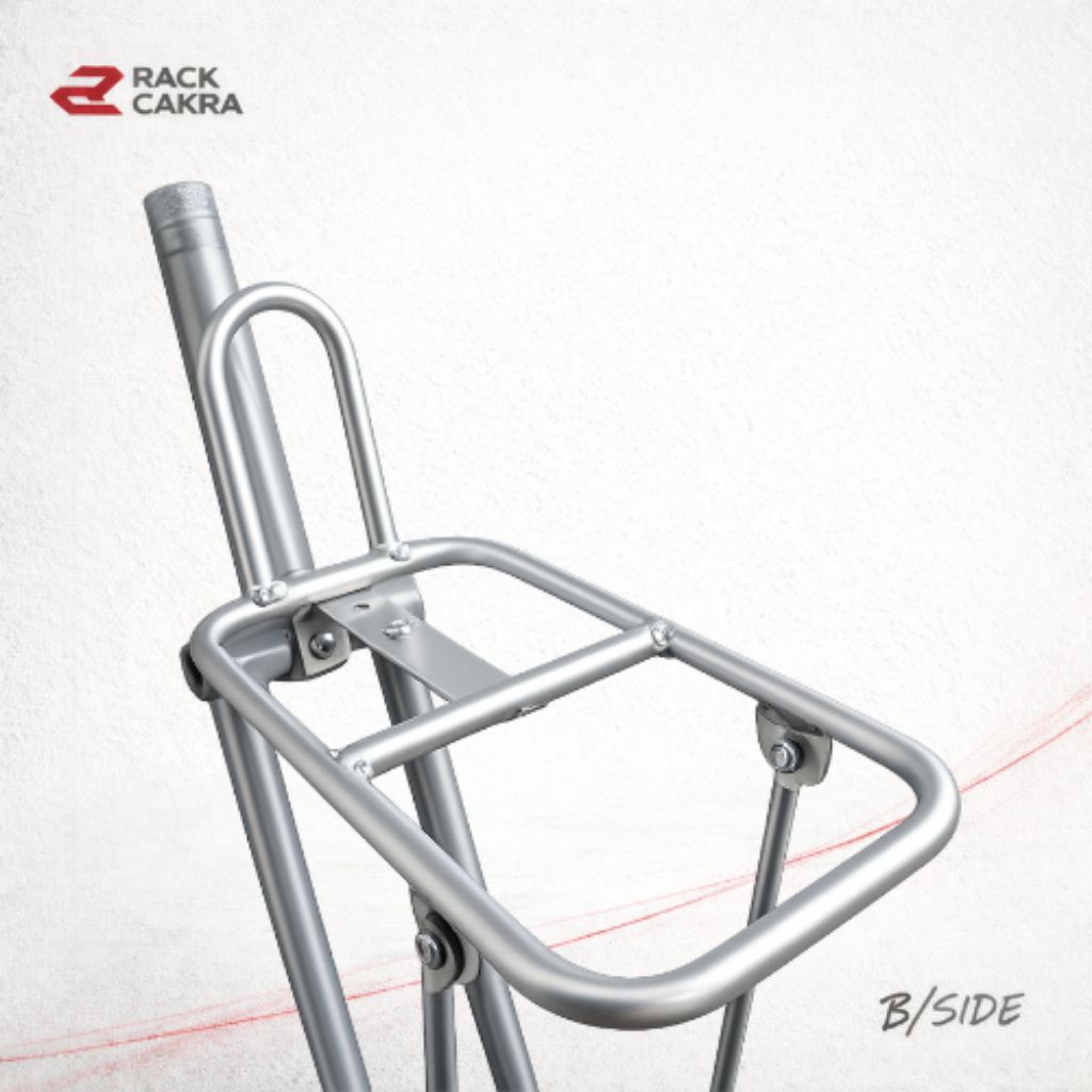Rack Cakra - Front Rack Nano Silver - Rak Depan Sepeda Vintage Univertipsal Hiitam | MTB Federal Fix