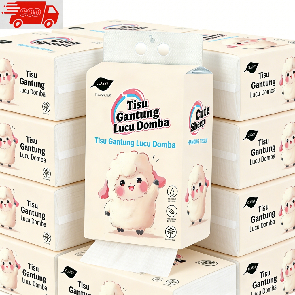 [2 pack Free hook]CLASSY Tisu Gantung Tissue Wajah Halus Tisu Toilet Gantung Soft Tissue Serbaguna L
