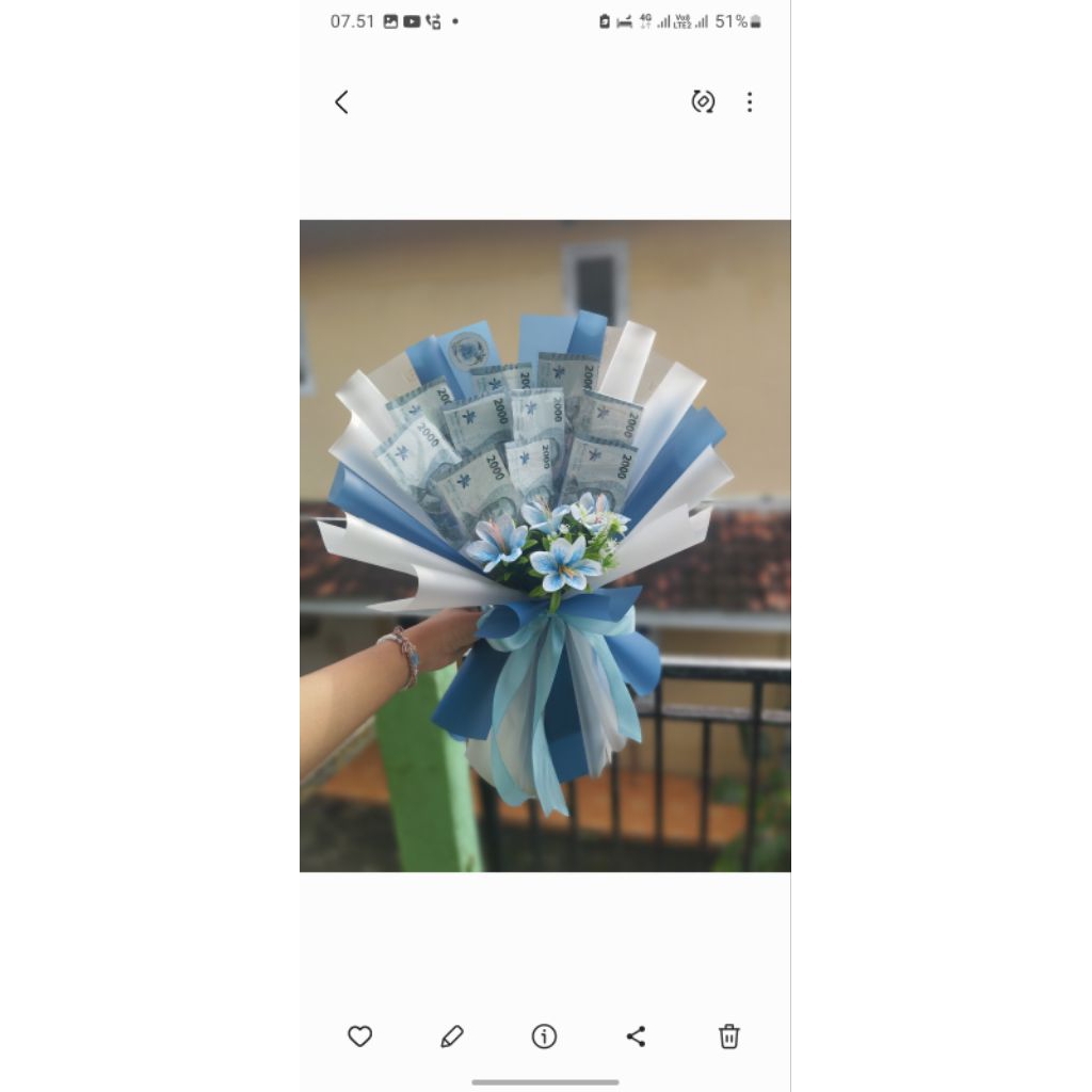 Buket Uang isi 20k