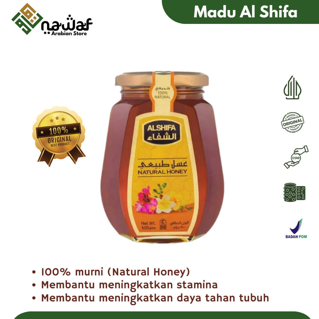 MADU AL SHIFA | MADU MURNI ARAB KEMASAN 250 GR 500 GR | MADU ASLI AL SHIFA ORIGINAL