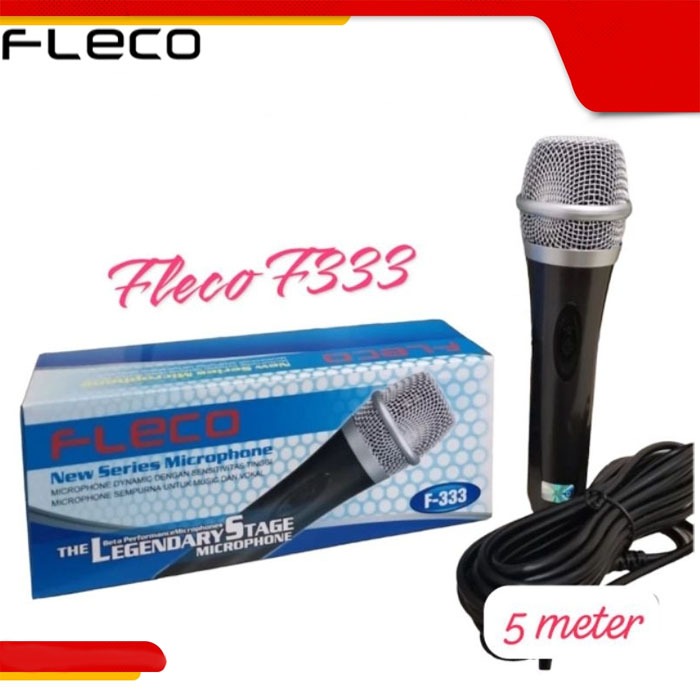 Fleco Mic Profesional Kabel Fleco F-333 Original Suara Jernih Berkualitas Terjamin untuk Streaming