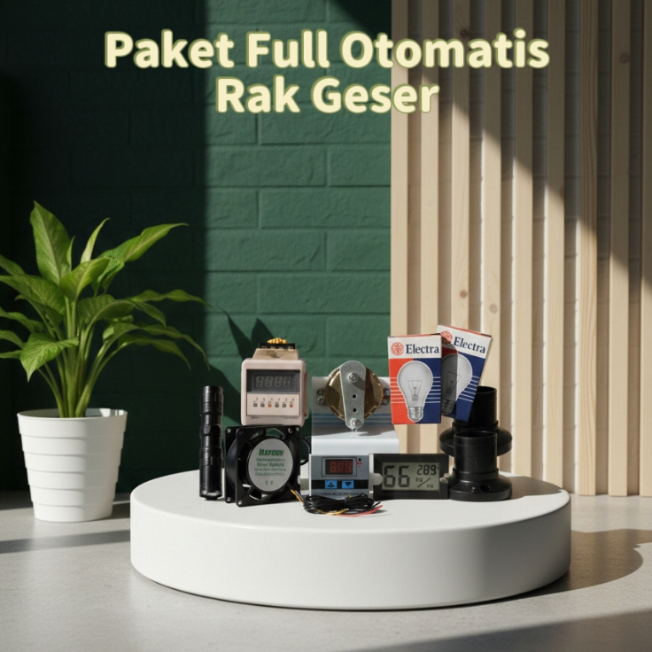 Paket Lengkap Full Otomatis Rak Geser Mesin Tetas Telur Penetas Telur Ayam Bebek Burung Puyuh