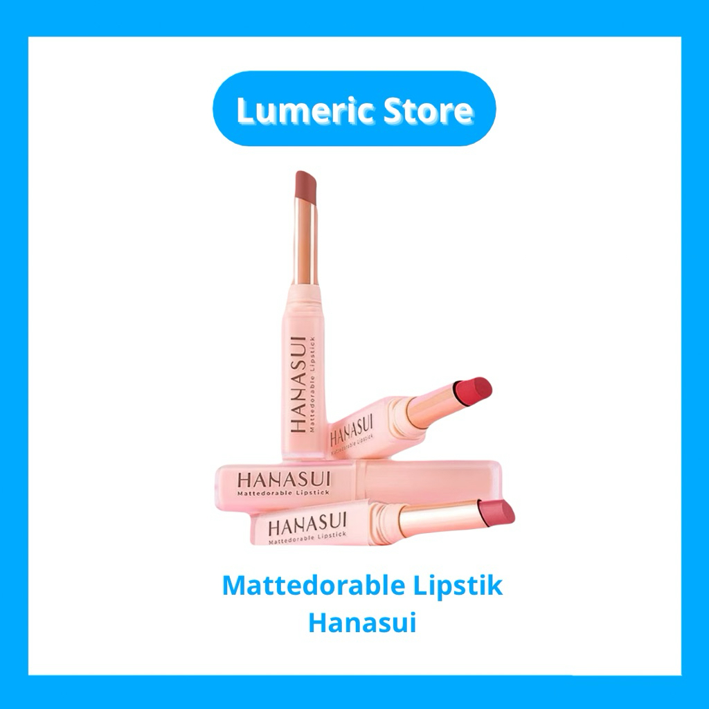 HANASUI Mattedorable Lipstik Matte Anti Geser, Tahan Lama, Melembabkan
