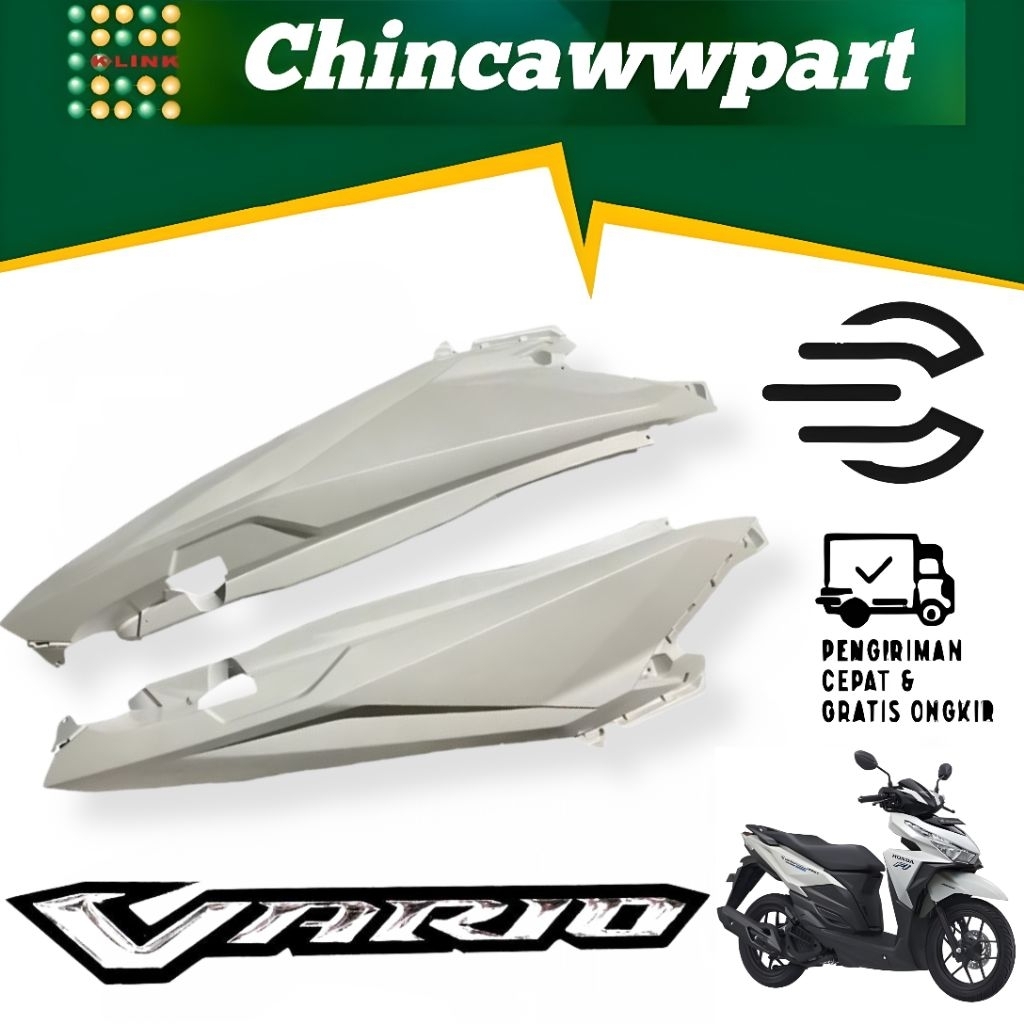 COVER BODY BELAKANG VARIO LED 125 150 NEW BODY HONDA VARIO LED 125 150 PUTIH Cover Body Belakang Hon