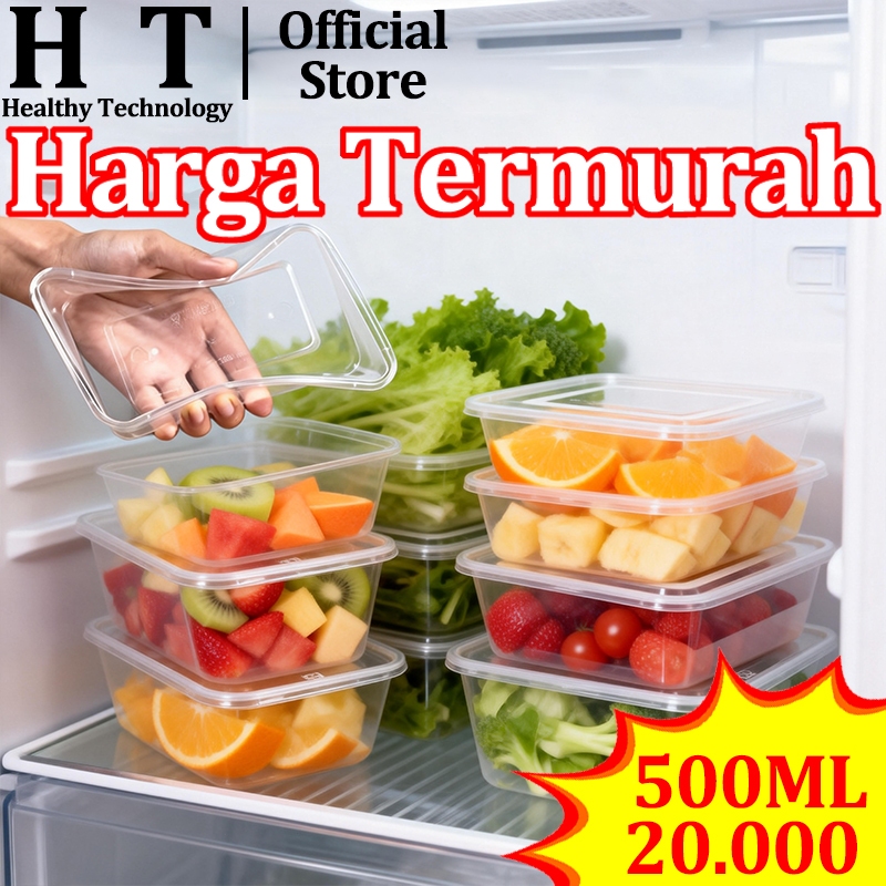 Thinwall Rectangle Food Container Box Kotak Makan Plastik Tempat Makan Plastik Bening