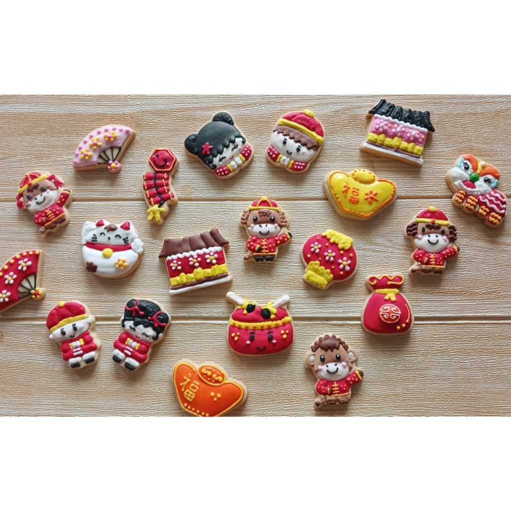 Cookies hias imlek sincia gift kue kering imlek satuan 4cm (scp)