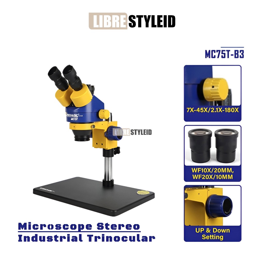 MECHANIC MC75T-B3 Mikroskop Stereo Trinocular / Microscope Stereo Trinocular Original