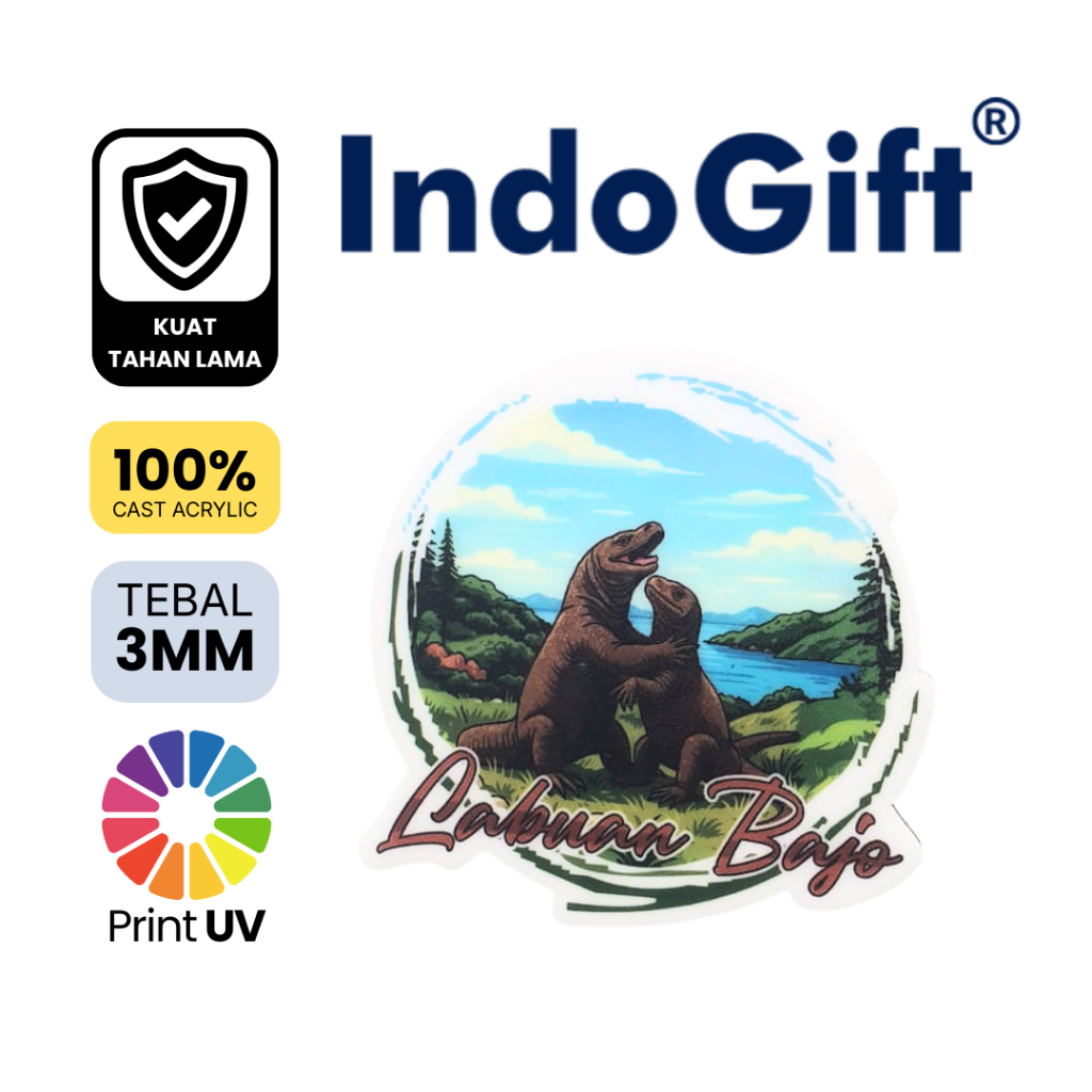 IndoGift Magnet Kulkas Tipe 09 Labuan Bajo Souvenir Tempelan Kulkas Dekorasi Rumah Hiasan Aesthetic