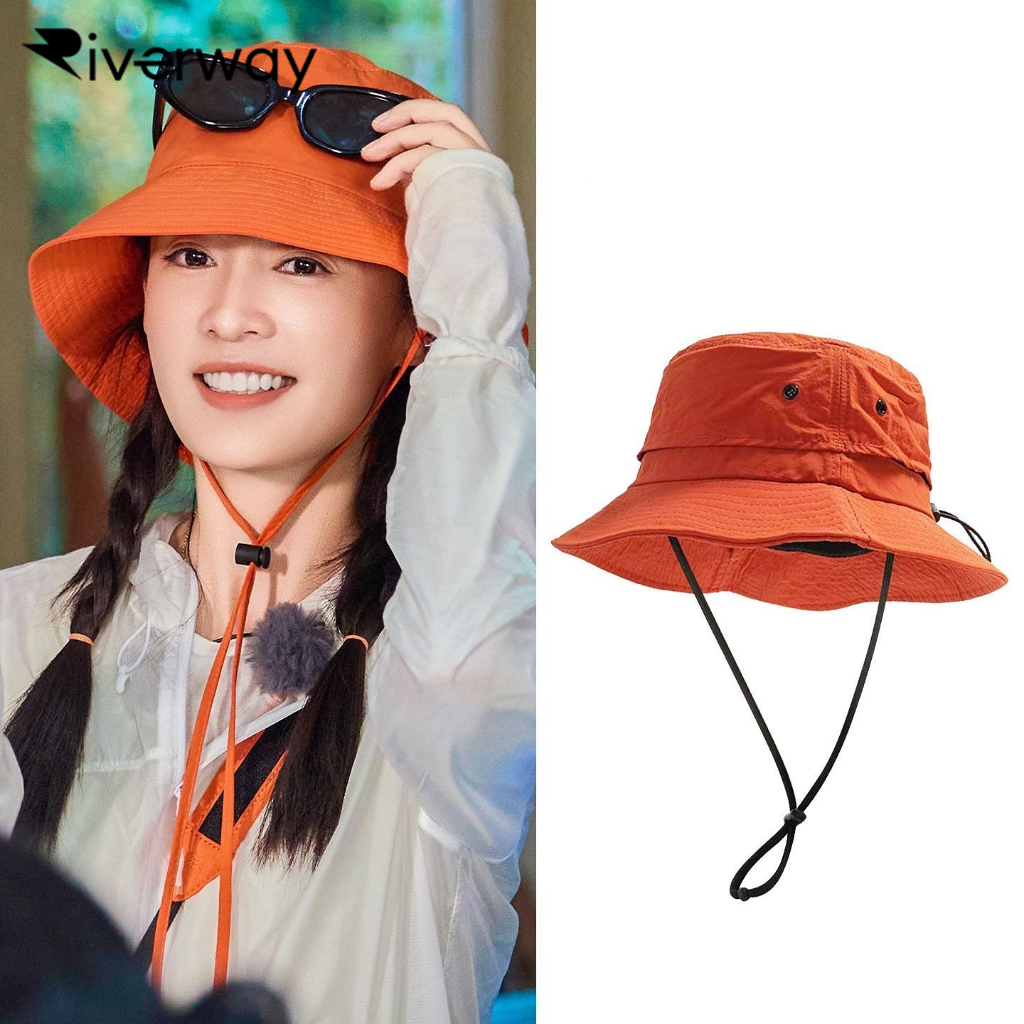 COD Topi Rimba Gunung Mancing Bucket Pria Bucket Hat Rimba Topi Bulat Parasut Tali Packable Hat