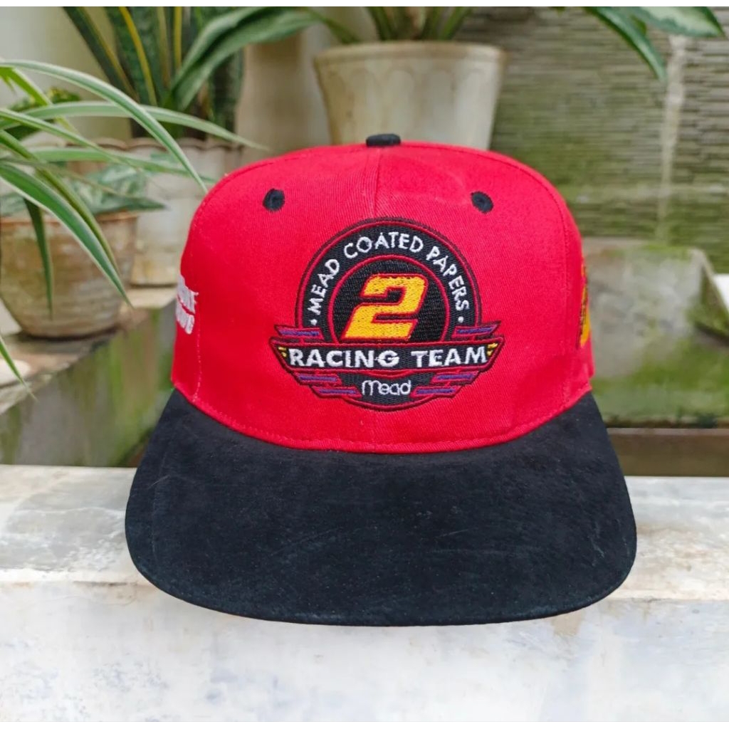Topi Vintage NASCAR MEAD COATED PAPERS RACING TEAM AUTOGRAPH RUSTY WALLACE #2 By KC