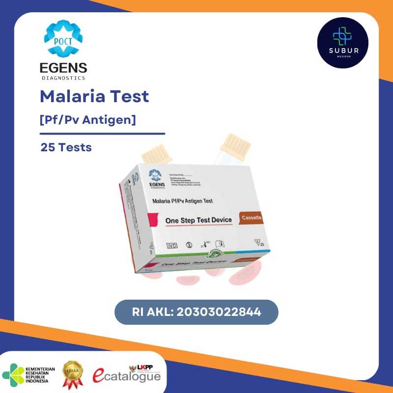 EGENS One Step Test Device Malaria Pf/Pv Antigen-Cassette