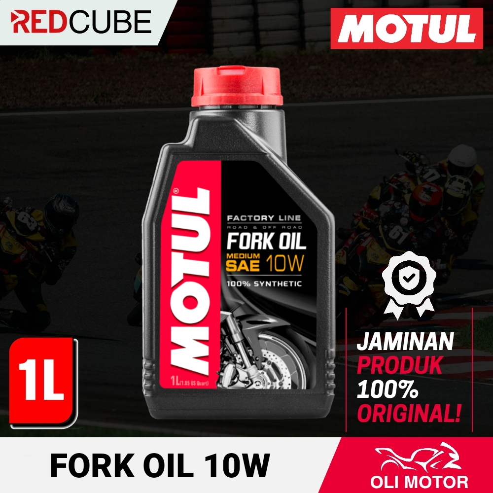 MOTUL FORK OIL LIGHT MEDIUM 5W - 10W 1L OLI SHOCKBREAKER MOTOR SHOCK OHLINS SHOCK KYB SHOCK YSS