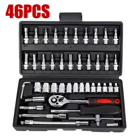 Set Kunci Sok Shock 46 PCS Lengkap - Alat Perkakas Kunci Ring