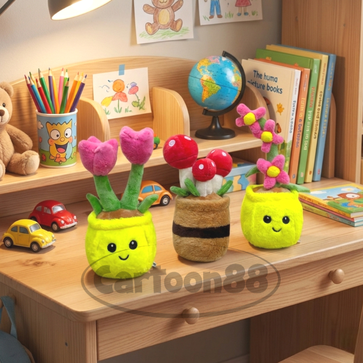 Boneka Pot Tanaman Bunga Cantik - Boneka Dekorasi Tanaman Bunga