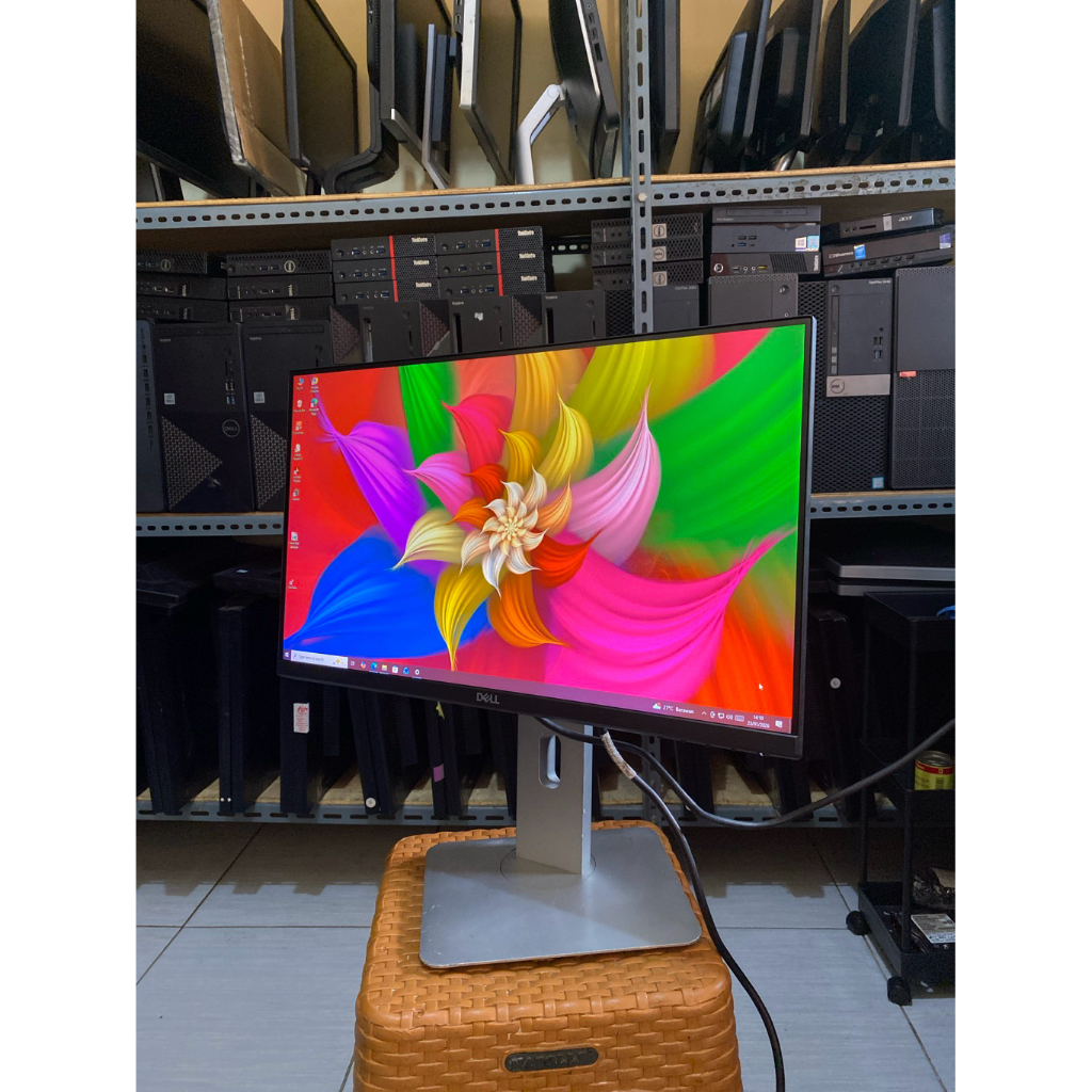 monitor dell fremles P2219H 22 in full hd kaki pertikal mulus