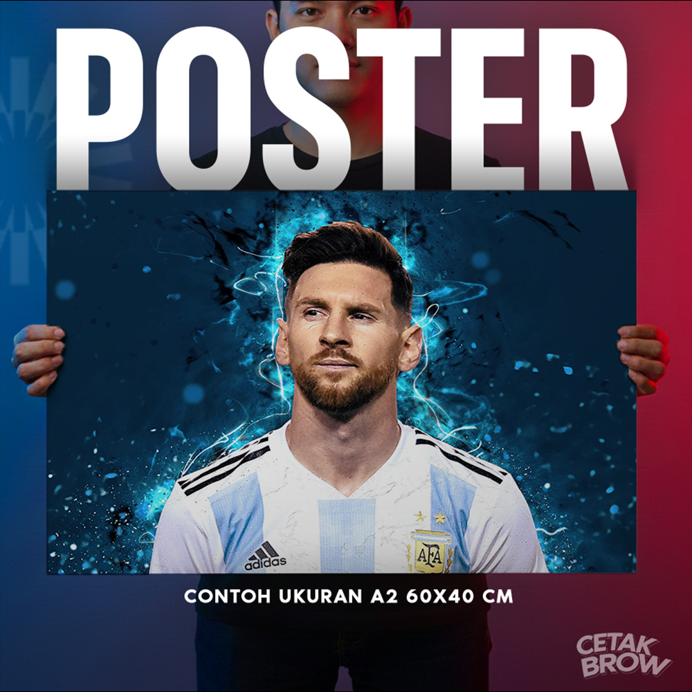 Lionel Messi Poster Artpaper Bisa Custom Hiasan Dinding Cowo Pemain Sepak Bola Legend THE GOAT
