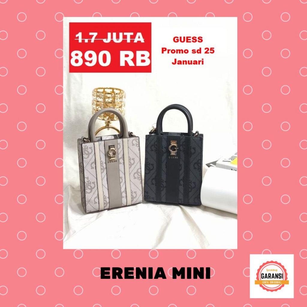 Tas Guess wanita seri ERENIA MINI satchel bag 100% original store