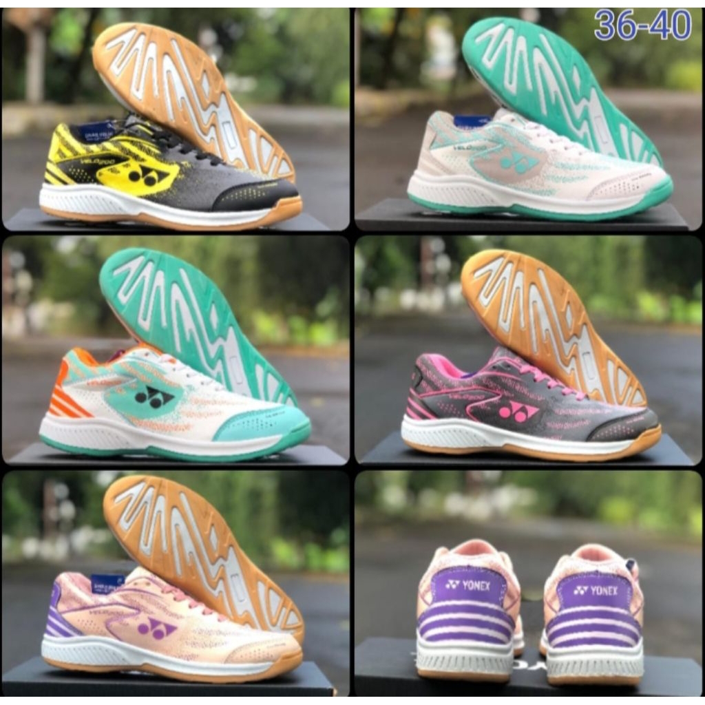 sepatu badminton wanita vello 200 terbaru sepatu bulutangkis outsole karet