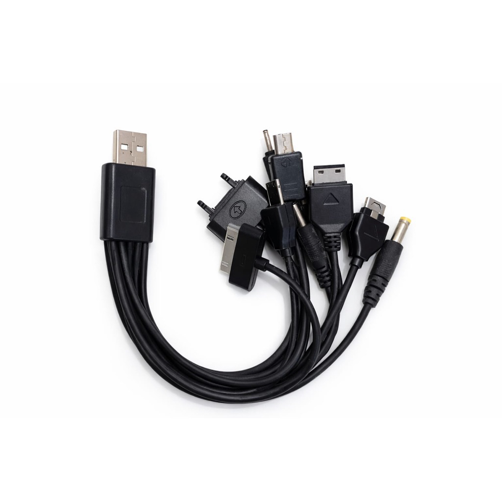 Kabel Charger Data USB 10 in 1 Multifungsi | Kabel Cas Serbaguna All in One