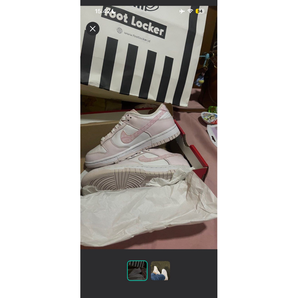 nike dunk low paisley pink