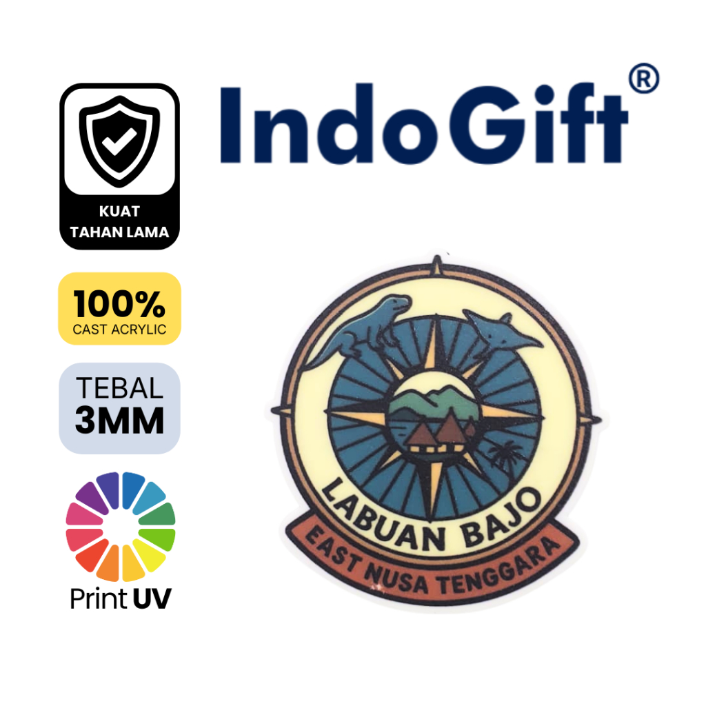 IndoGift Magnet Kulkas Tipe 18 Labuan Bajo Souvenir Tempelan Kulkas Dekorasi Rumah Hiasan Aesthetic