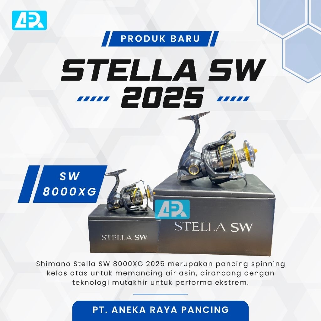 REEL SHMANO 2025 STELLA SW 8000XG / Ril Stella SW Terbaru 2025 Original Shimano Bergaransi / Ril Sal