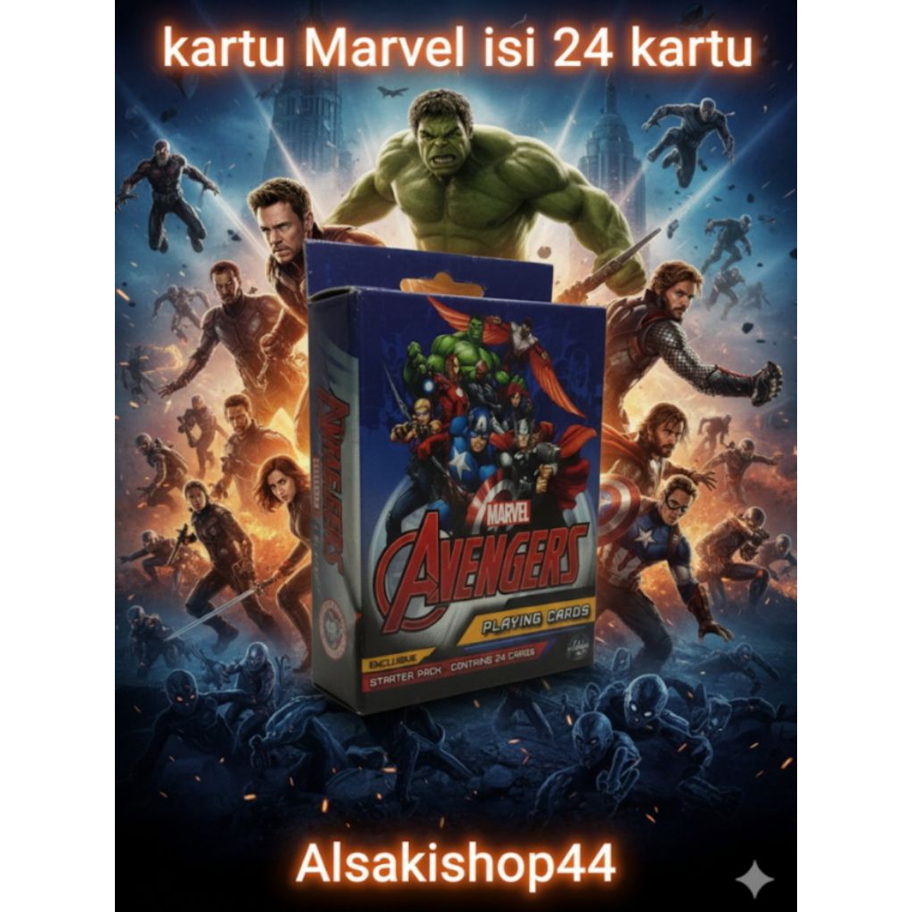 Marvel Avengers movie card contains 24 cards