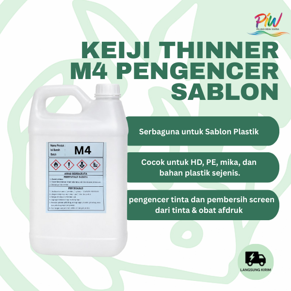 [THINNER SABLON PLASTIK] Keiji Thinner M4 - 1 dan 4 Liter | Jual thinner berkualitas tangerang | sab
