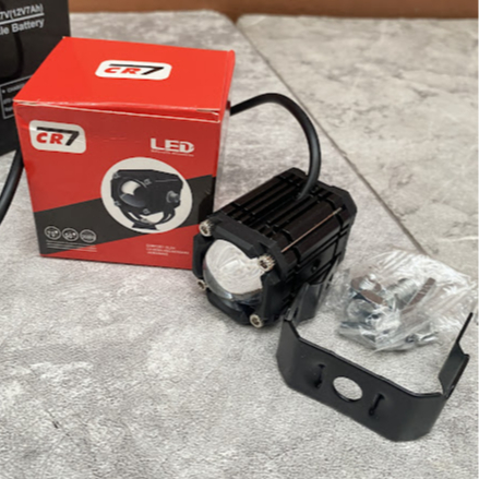 Lampu Tembak Laser Mini Kotak Putih Kuning CR7