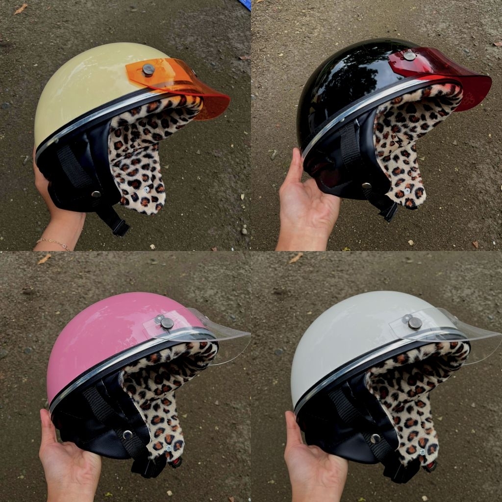 Helm Chips Shorty Busa Leopard Free Pet