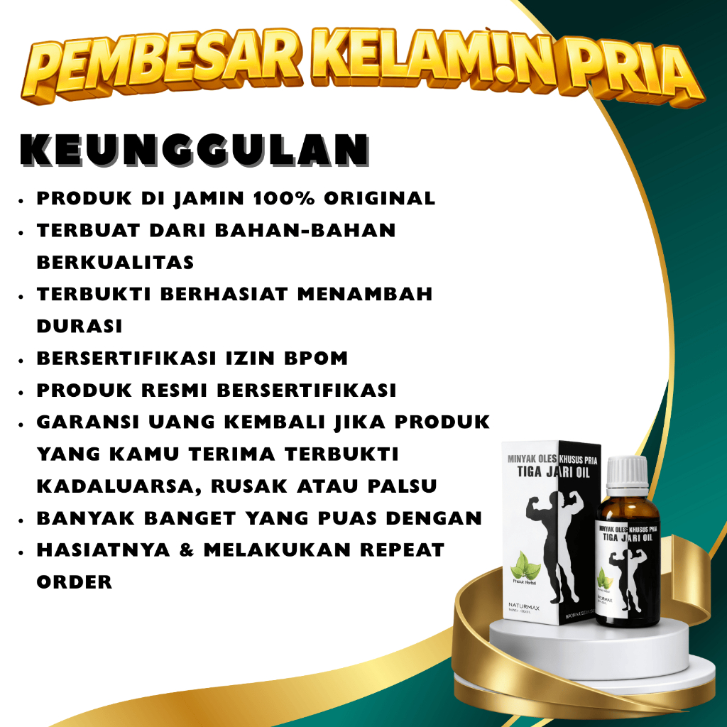 Minyak Tiga Jari Oil Pembesarpenis obat tradisional permanen