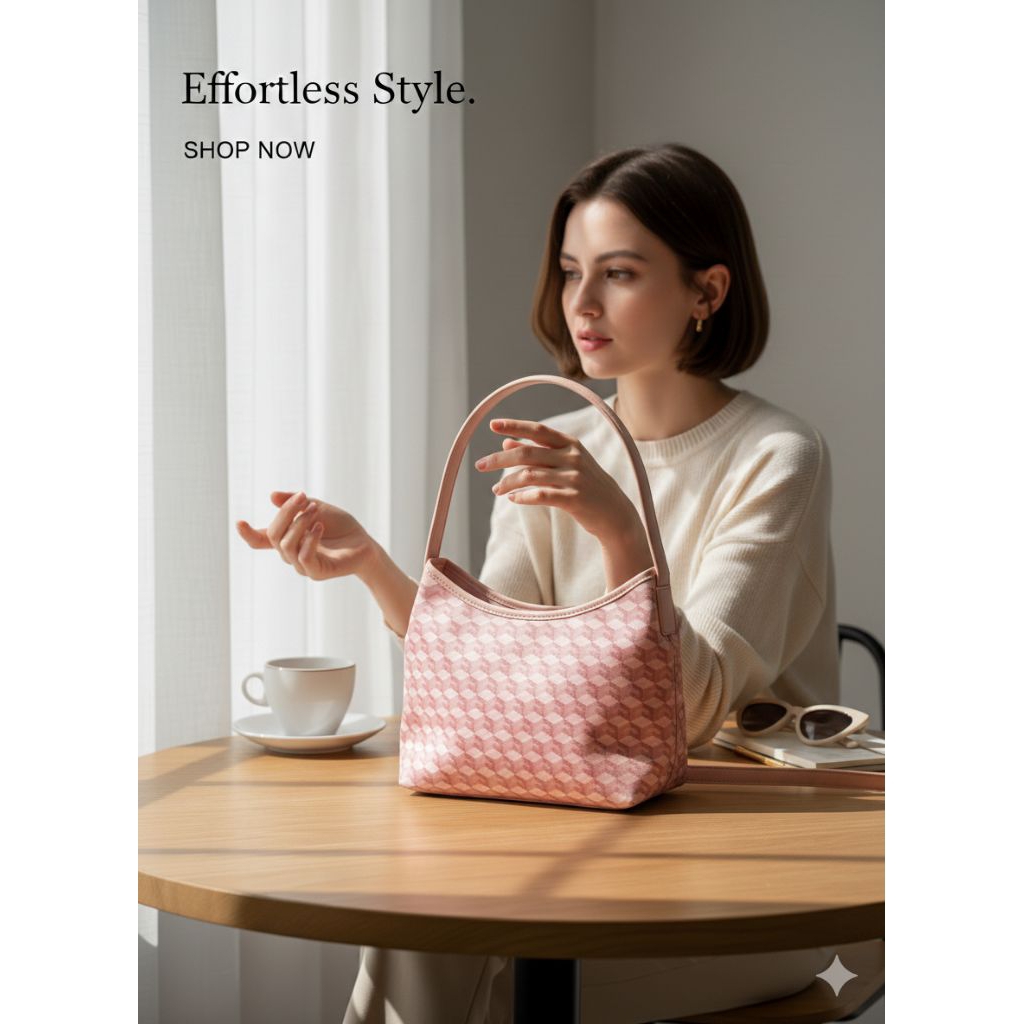 Tas handbag wanita cantik christy ng warna pink medium